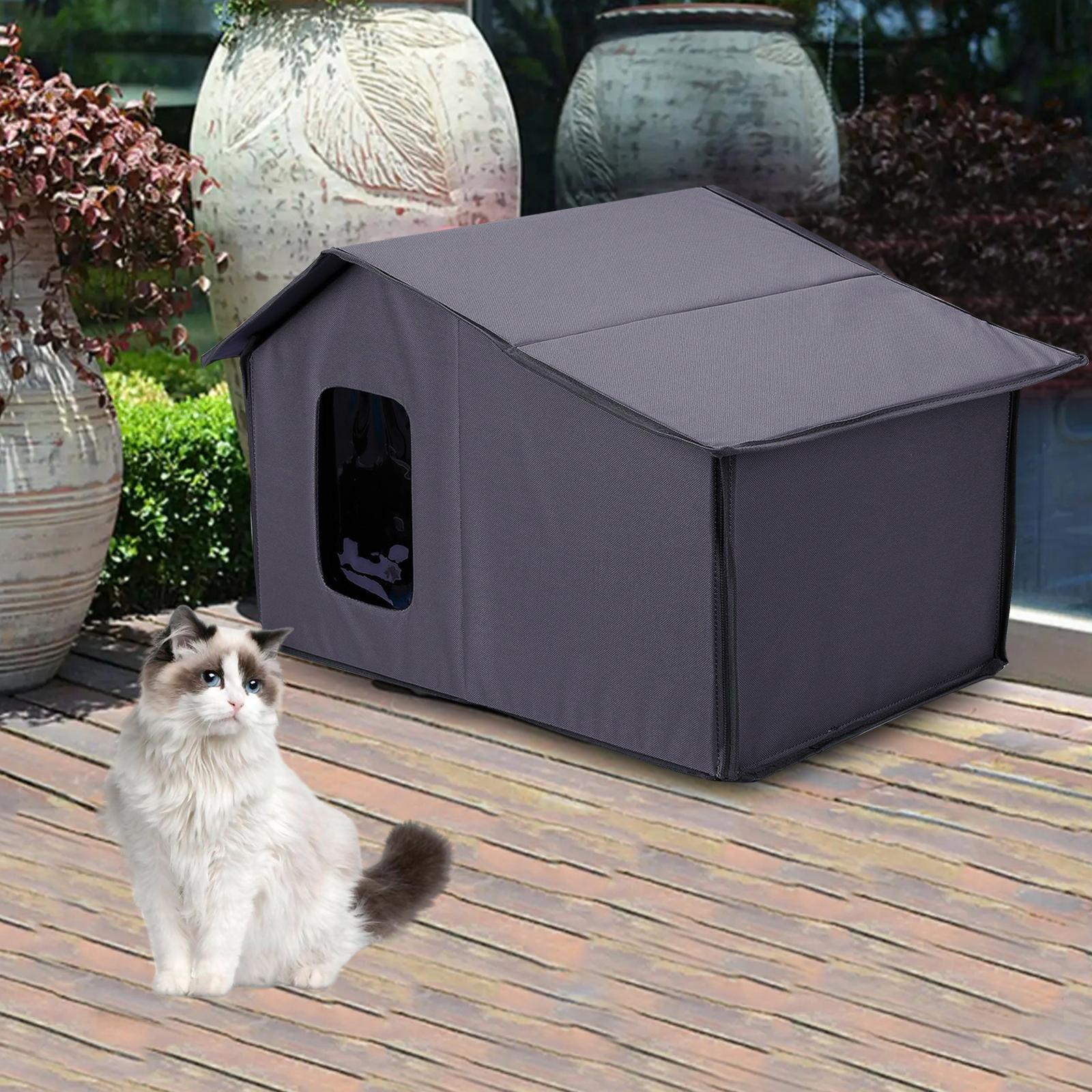 Cat House for Outdoor Detachable Breathable Nest Cozy Non Slip Dog House