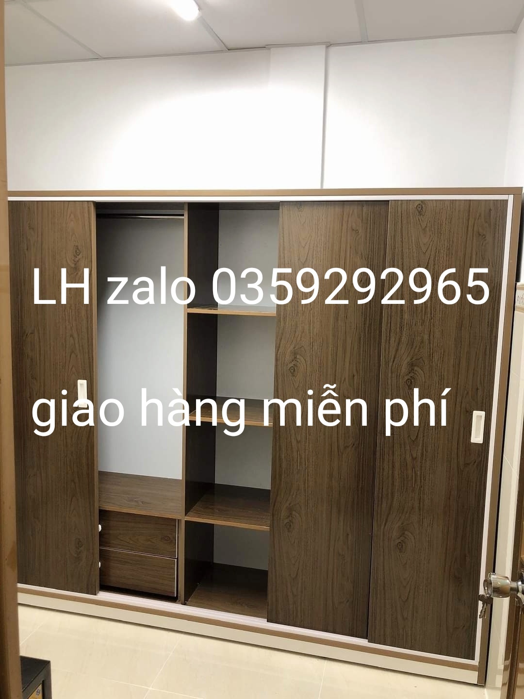 Tủ nhựa đài Loan 5 cánh cửa lùa