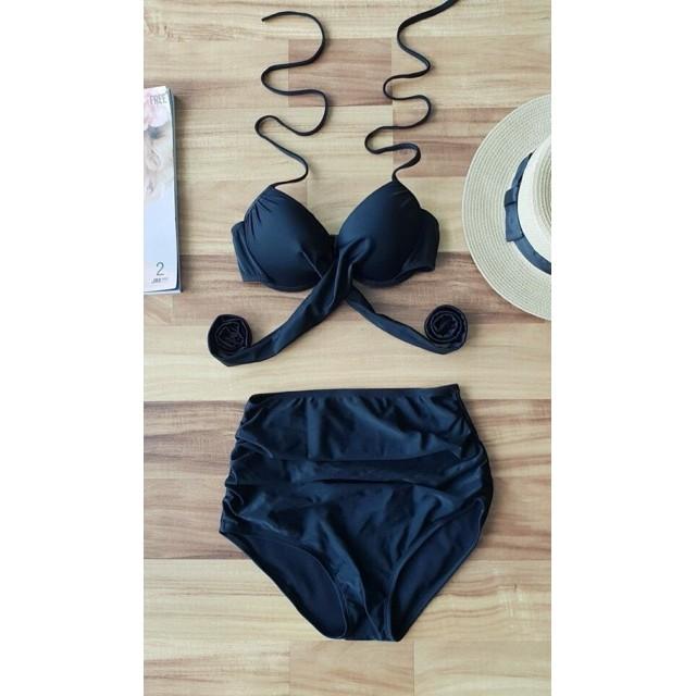 Bikini , Bộ Đồ Bơi Đi Biển Hai Mảnh Gọng Chéo Quần Cạp Cao BELLA MS14