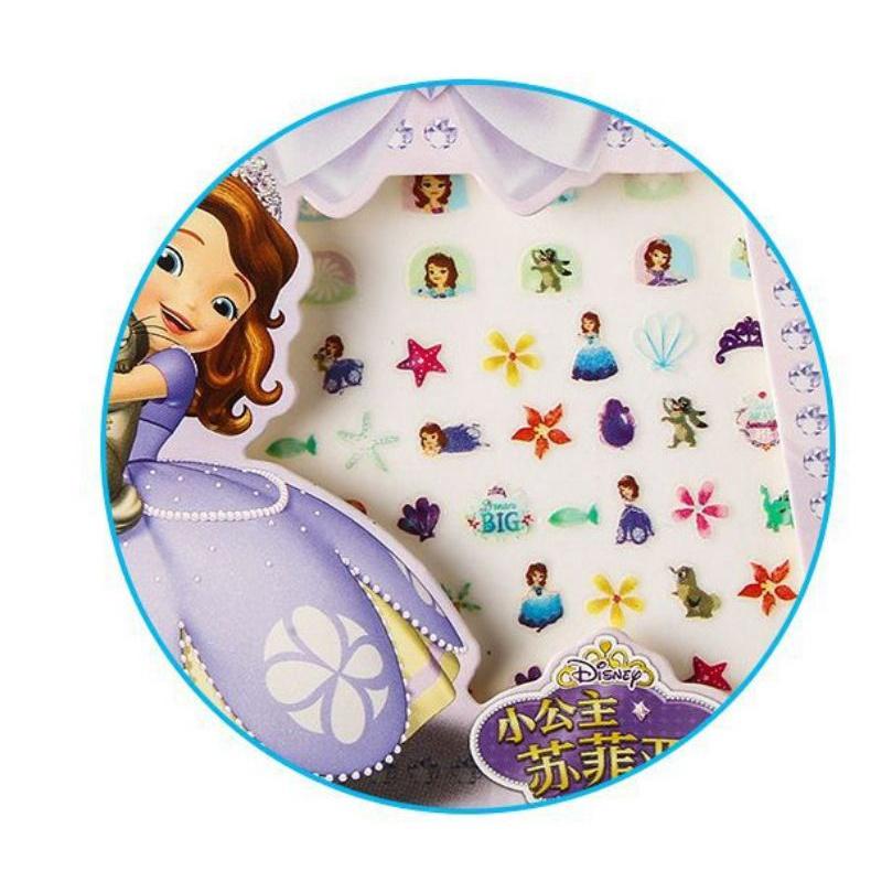 Combo 2 bộ miếng dán ngón tay nails stickers nhân vật hoạt hình sophia mickey elsa công chúa Disney