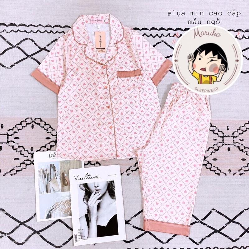 Đồ bộ Pijama - Bộ ngủ lụa ngố cao cấp chất siêu mát siêu mềm