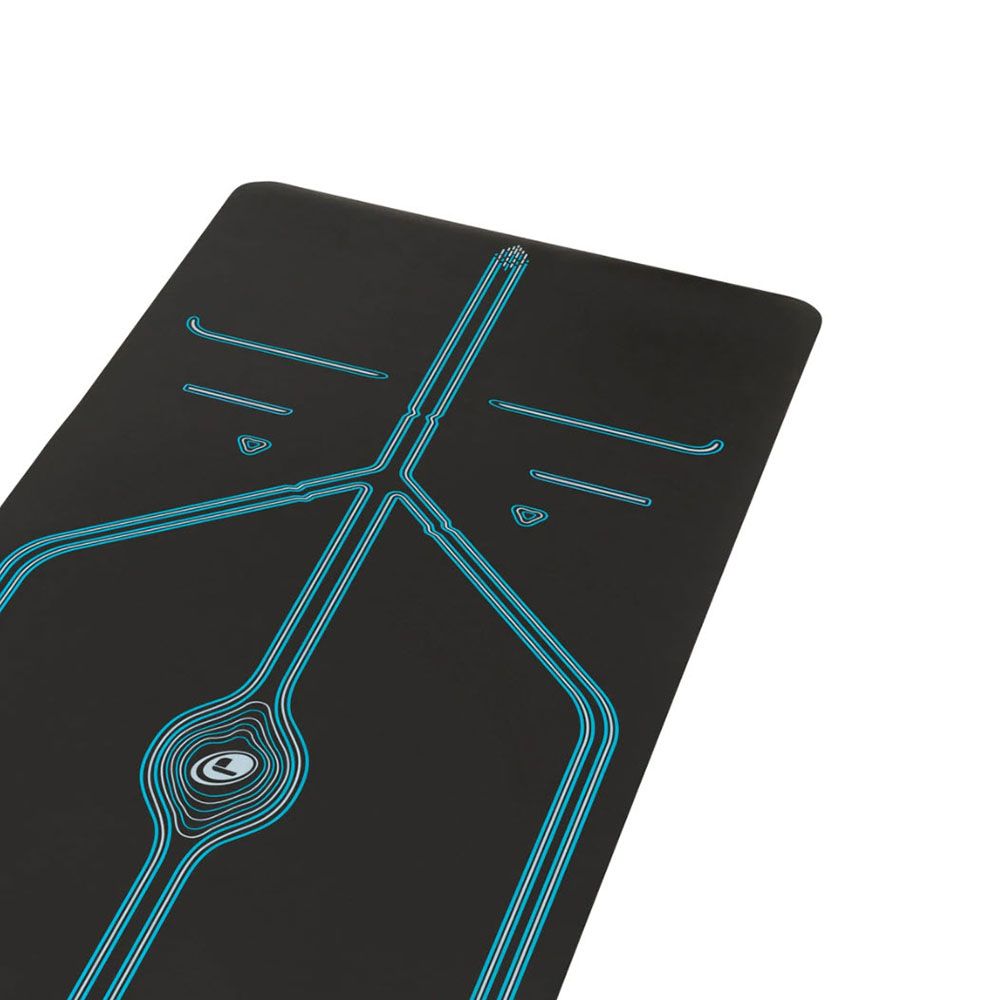 Thảm yoga định tuyến PU Sportslink Liforme XL Mountain - Black/Blue 4.2mm