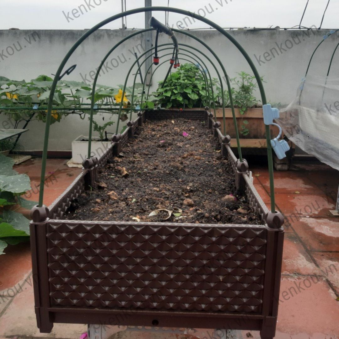 Vòm luống trồng rau Combo 20 vòm Hàng Chính Hãng DAIM Nhật Bản Lõi thép bọc nhựa phủ nylon, lưới, vải không dệt cho luống rau