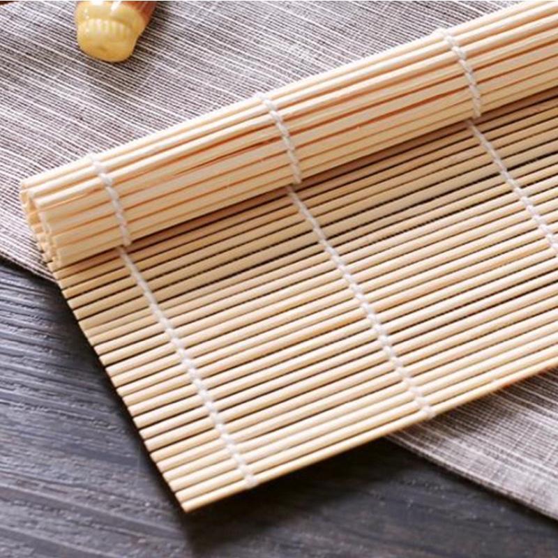 Dụng cụ làm cơm cuộn sushi bằng gỗ - Mành tre cuộn cơm rong biển kimbap Hàn Quốc - Đồ cuốn sushi bằng tre