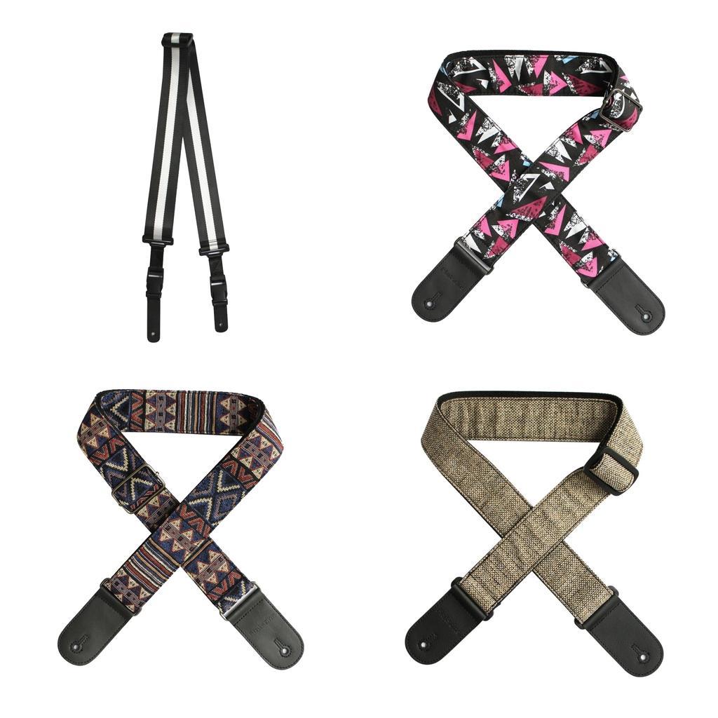 Electric Guitar Shoulder Strap with Leather Belt Musical String Instruments Accessories