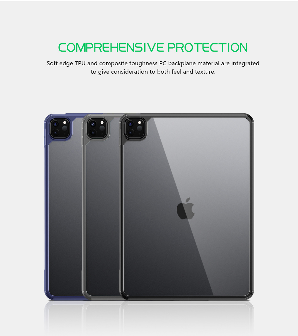 Ốp Lưng Dành Cho iPad Mini 6 Mặt Lưng Kính Trong Suốt Viền Color