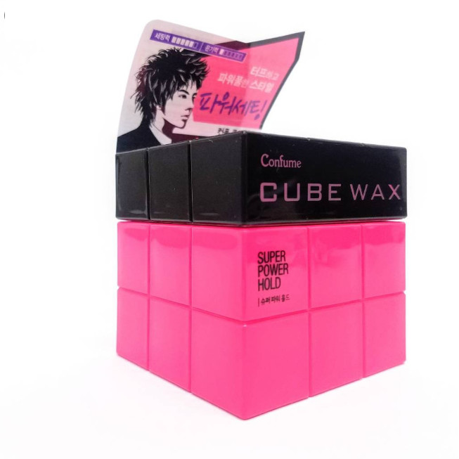 Sáp vuốt tóc cứng, mịn và khô  (Hàn Quốc) Confume cube wax super hard hold  80g