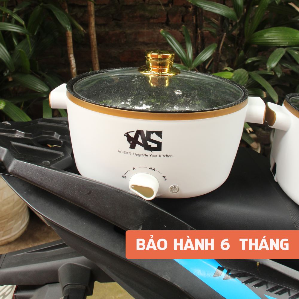Nồi Điện Mini Nấu Lẩu Đa Năng Có Lớp Chống Dính AGISAN N09 Tiện Lợi Cho Việc Xào, Nấu, Rán, Chiên...