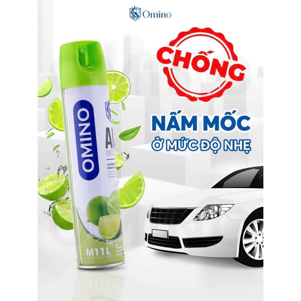 Bình Xịt Thơm Khử Mùi Nội Thất Ô Tô Hương hoa quả 330ml- Đủ 3 Mùi Hương Táo, Đào, Chanh