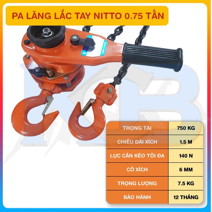 Pa lăng lắc tay Nitto 0.75T-1.5M