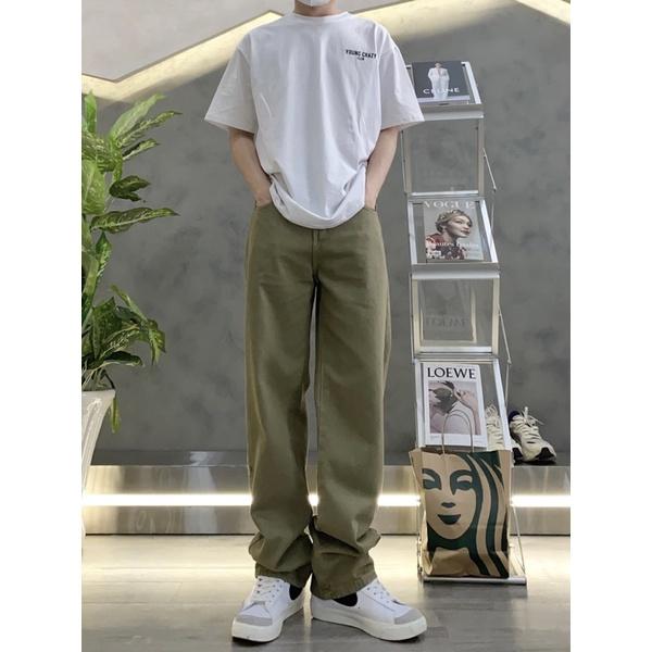 Baggy jeans nam quần jeans nhiều màu dễ phối đồ