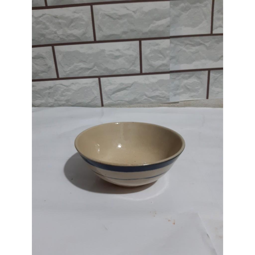 Chén sứ kiểu xưa cao cấp viền xanh 10 cái
