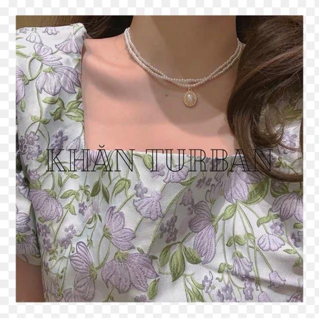 Choker xinh - Vòng cổ hạt bẹt dễ thương