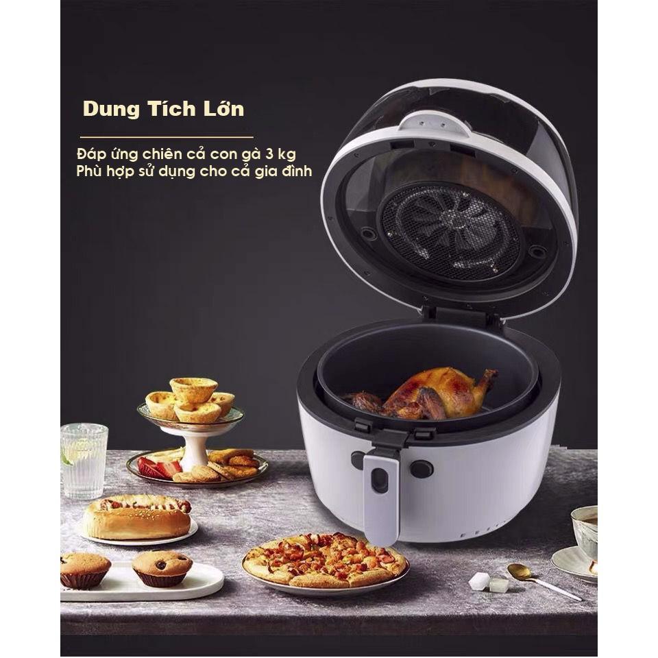 Nồi chiên không dầu 8L , Thiết Kế Hiện Đại, Giúp Bạn Và Gia Đình Thưởng Thức Những Món Rán, Quay Thật Thơm Ngon