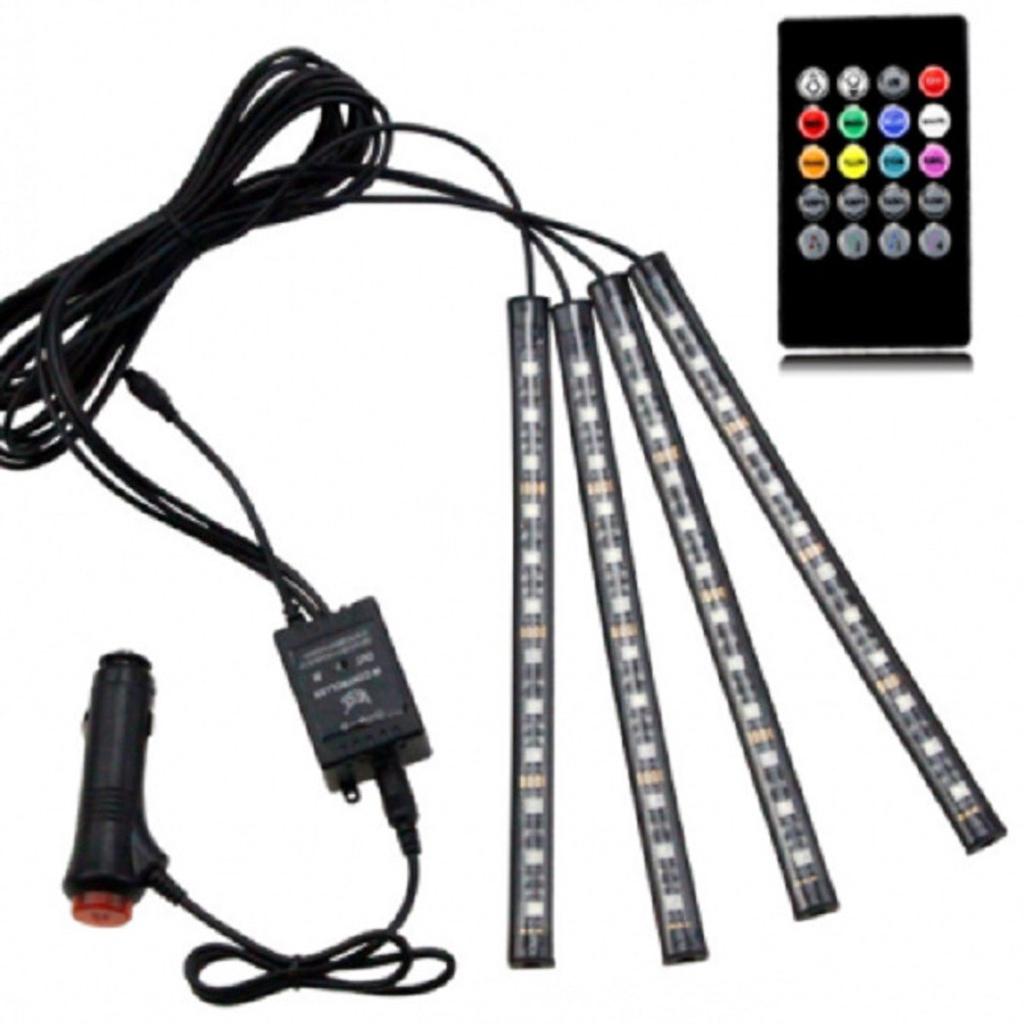 Đèn Led Gầm Ghế 12 Mắt Led Cảm Biến Âm Thanh Có Điều Khiển