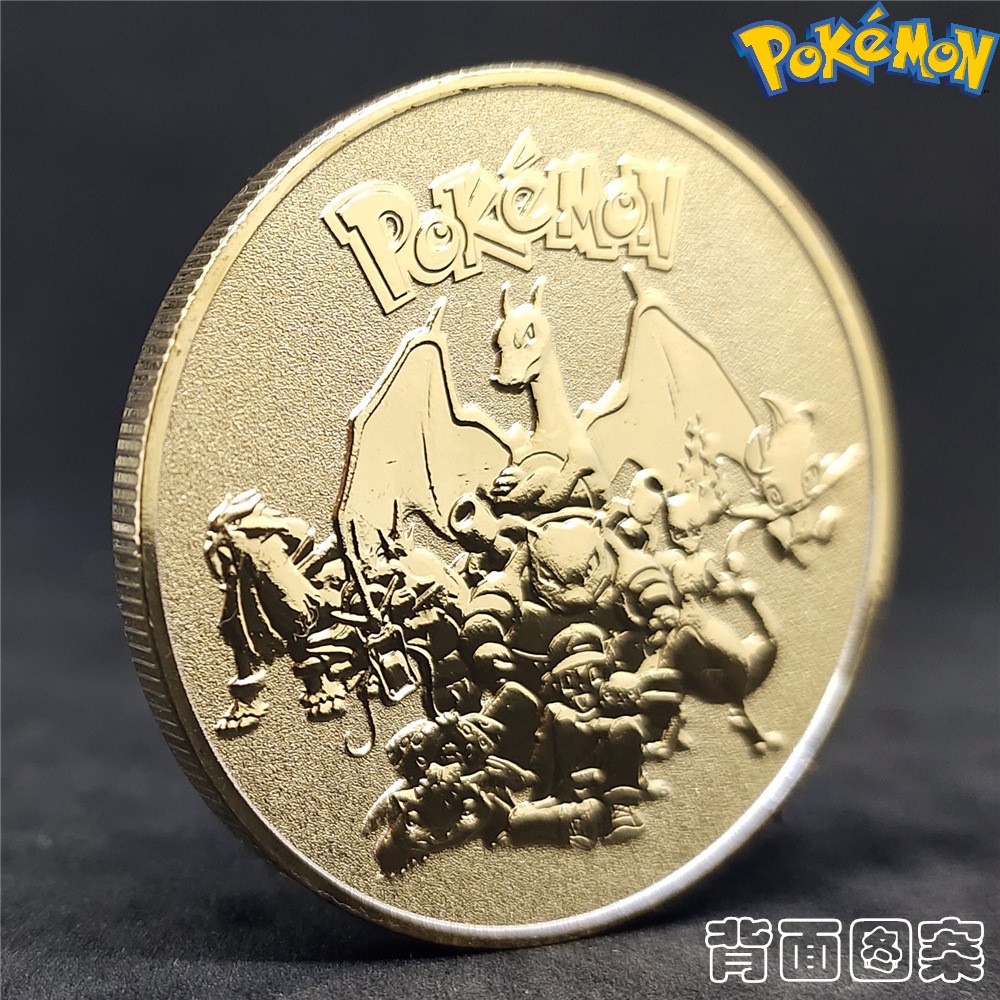 Đồng xu vàng Pokemon Entei kỹ niệm nhật bản sư tử lửa thần thoại nặng tay tặng kèm họp bảo vệ 2030 3