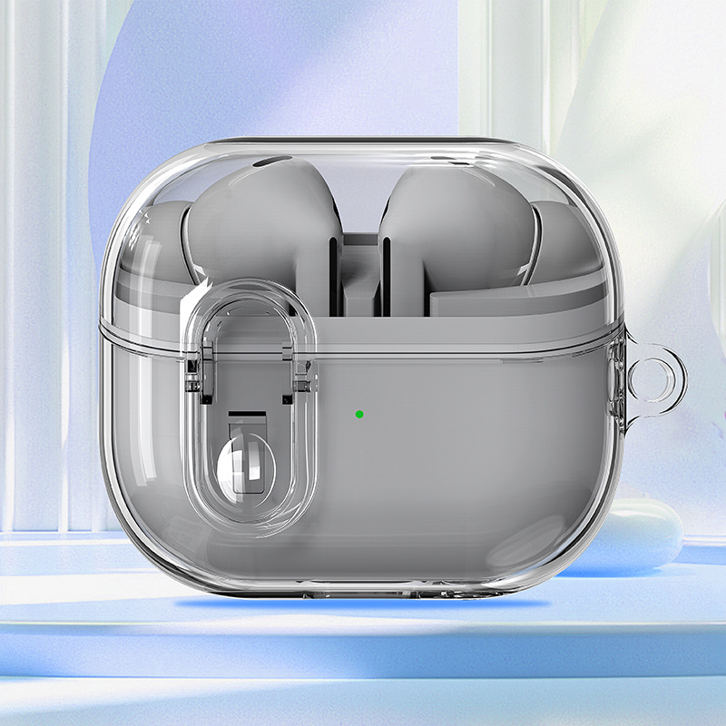 Bao Case Ốp Trong Suốt Có Khóa Chống Thất Lạc Rơi Tai Nghe cho Samsung Galaxy Buds 3 / Buds 3 Pro - Hàng Chính Hãng