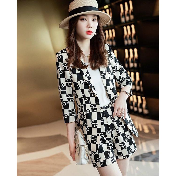 Set Bộ Vest Short Họa tiết Thời Trang Kèm Áo Trong