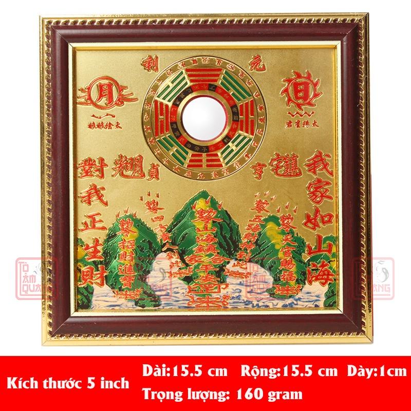 Tranh phong thủy sơn hải trấn bát quái gương cầu lồi xua đuổi tà ma - Trấn trạch mang lại bình an - TÔ TÂM QUANG