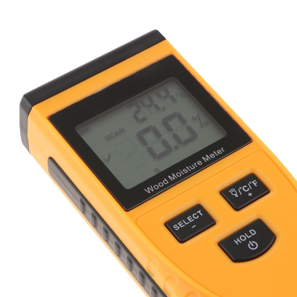 GM630 LCD Digital Wood Moisture Meter Humidity Meter Damp Detector Tester