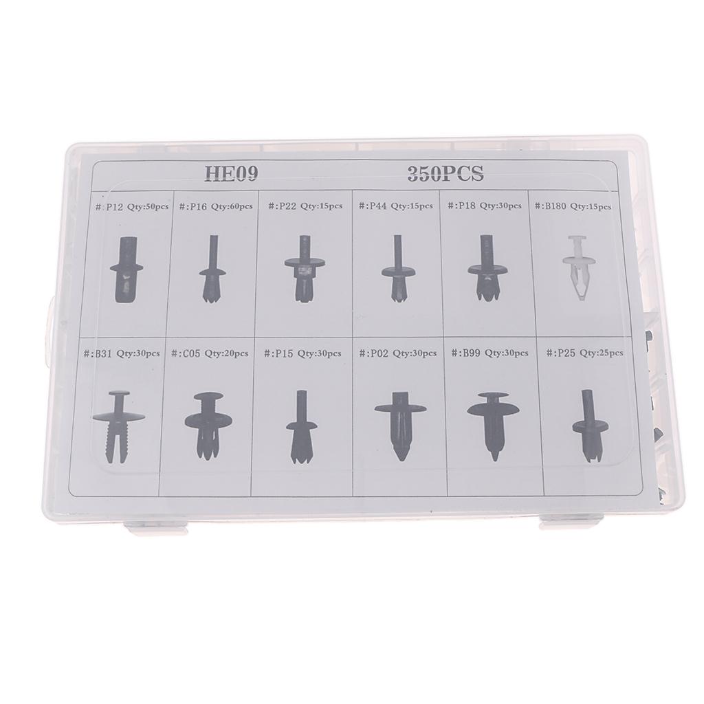 350x Universal Auto Fastener Bumper Retainer Clip Body Push Rivet Retainer