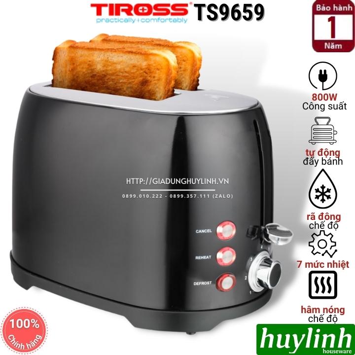 Máy nướng bánh mì sandwich 2 ngăn Tiross TS9659 - 800W - Hàng chính hãng