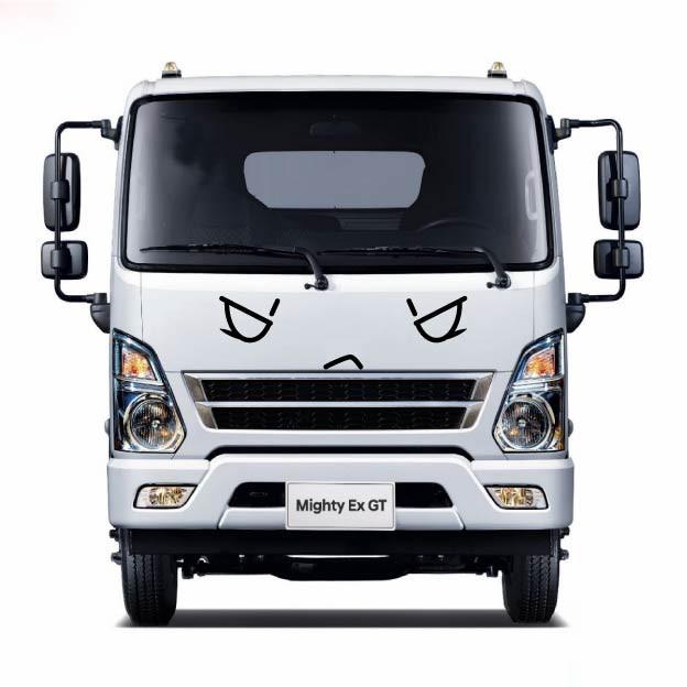Tem đôi mắt, decal dán đầu xe tải, xe Mitsubishi Fuso, tải TaTa SM-08