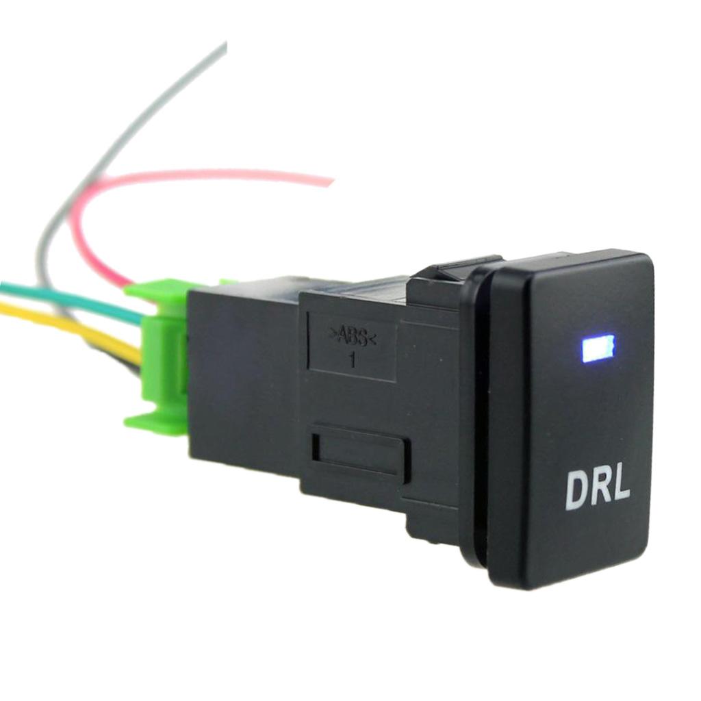 4 Cực Nút Ấn Công Tắc Đèn LED Màu Xanh Dương Với Đèn LED DRL Hoa Văn Cho Xe Toyota Camry