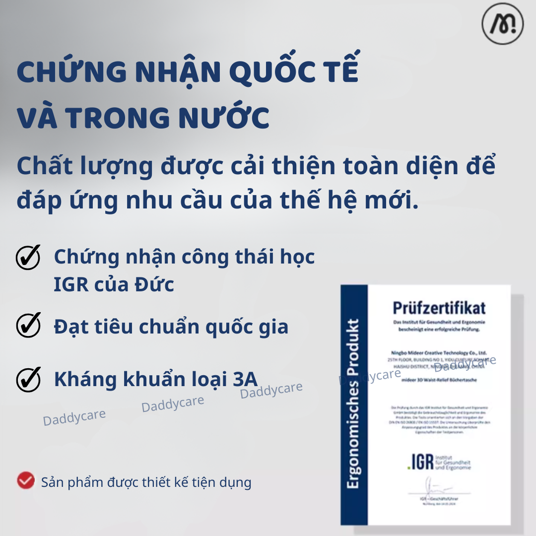 Balo Cặp Chống Gù cho bé tiểu học cấp 1 siêu nhẹ Mideer Spinecare Kids Backpack