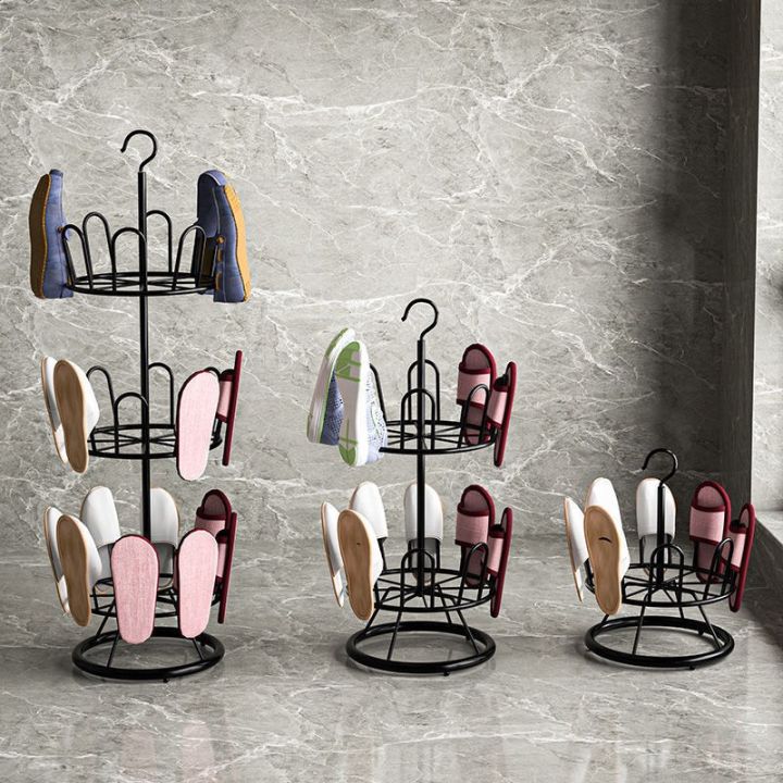 Kệ Phơi Giày Dép 3 Tầng Xoay 360 Độ