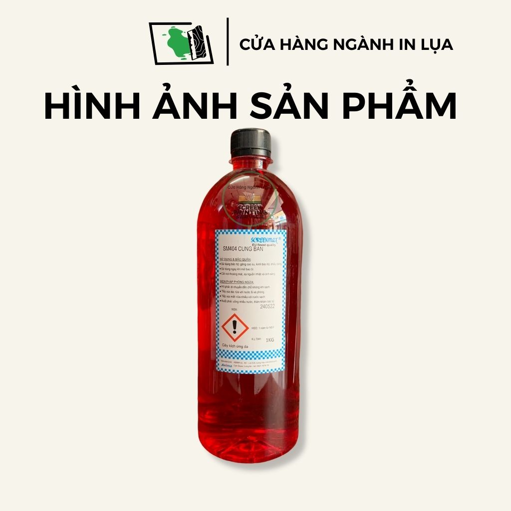 Nước cứng bản, chất làm cứng keo chụp bản SM 404 dùng trong in lụa