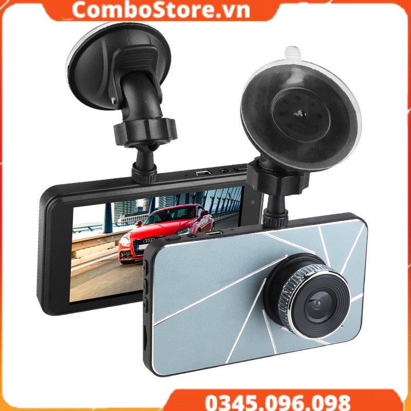 Camera hành trình ô tô xe hơi màn hình cảm ứng Full HD 1080P tích hợp camera lùi