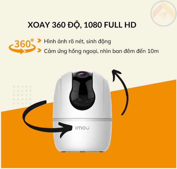 Camera wifi imou ranger A2 IPC-A22EP-D-V3 2.0 megapixel, quay qua app, đàm thoại hai chiều, hồng ngoại - hàng chính hãng bảo hành 24 tháng