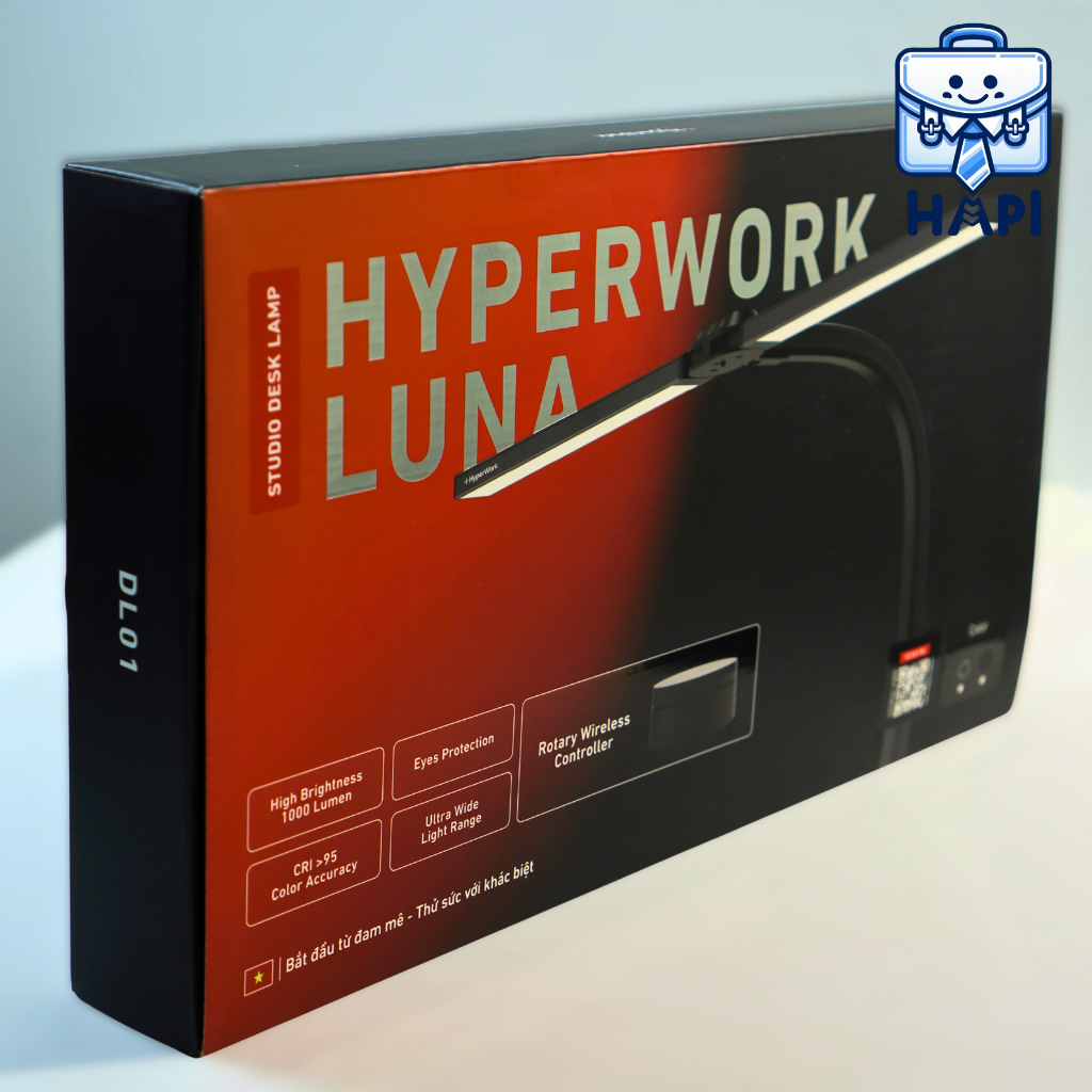 Đèn chiếu sáng kẹp bàn HyperWork Luna HPW-DL01 có núm điều khiển
