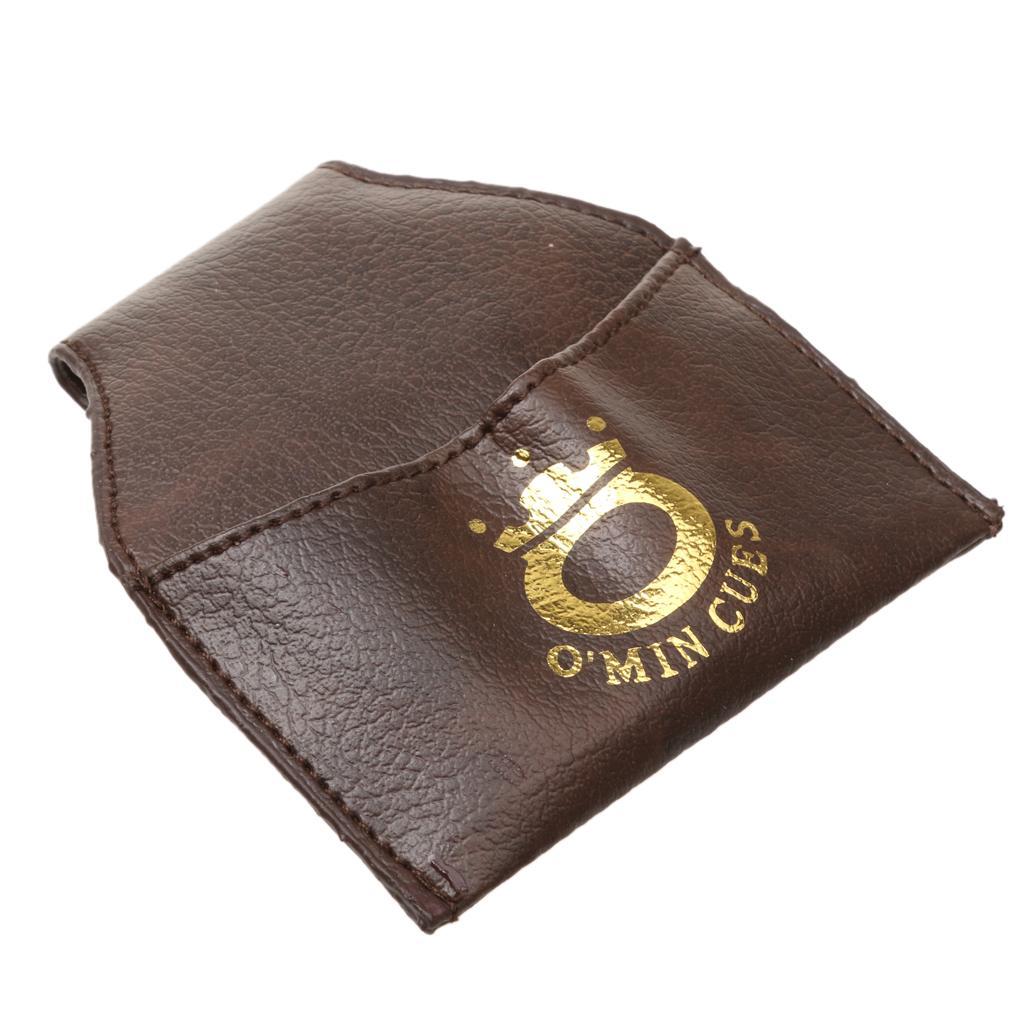 2-5pack Billiard Snooker Pool Cue PU Leather Chalk Holder Pouch Bag Clip Coffee
