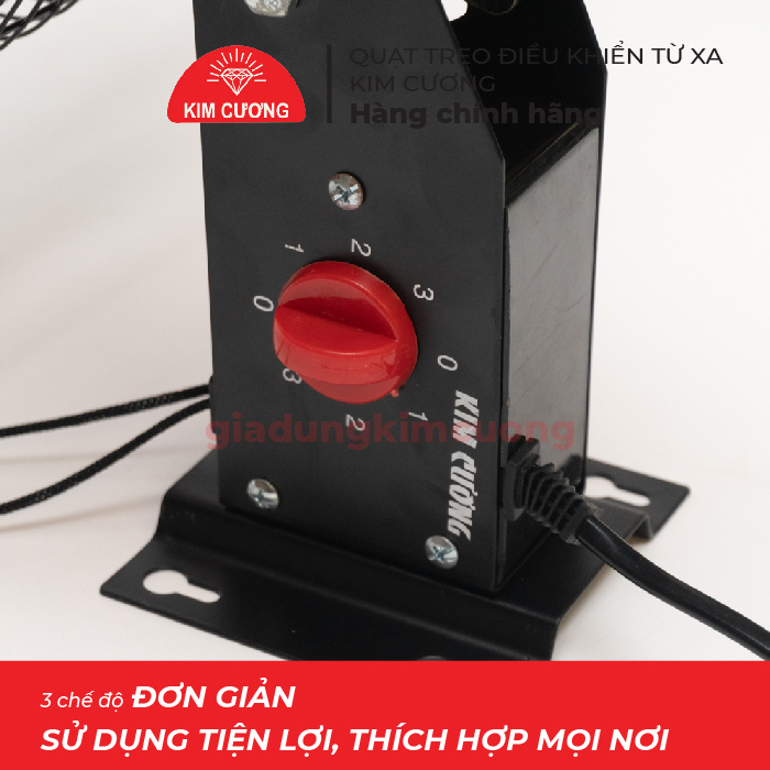 Quạt Treo Tường 2 Dây Kim Cương - Quạt Treo Tường Công Nghiệp - Hàng Chính Hãng