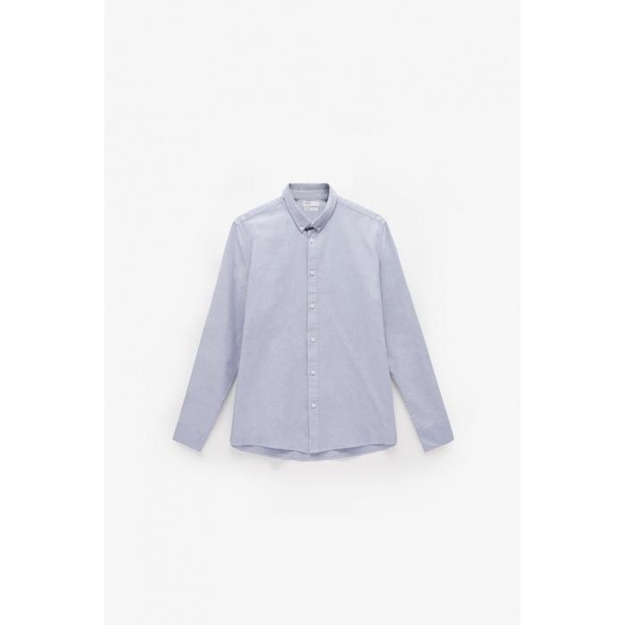 ÁO SƠ MI NAM TAY DÀI OXFORD TRƠN FORM FITTED - 10F22SHL002C | LASTORE MENSWEAR