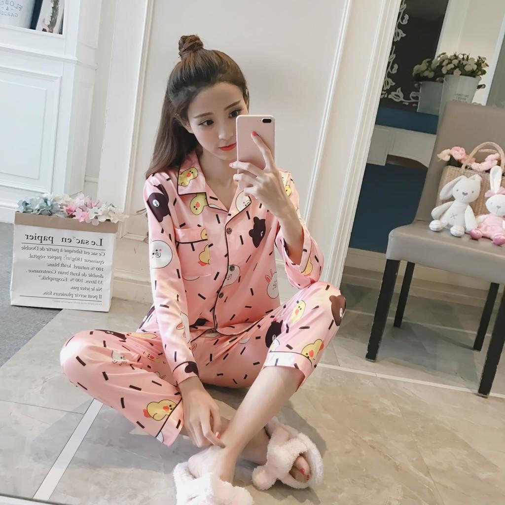 Bộ Đồ Mặc Nhà Pijama Hình Mặt Gâu Kute CDANP14