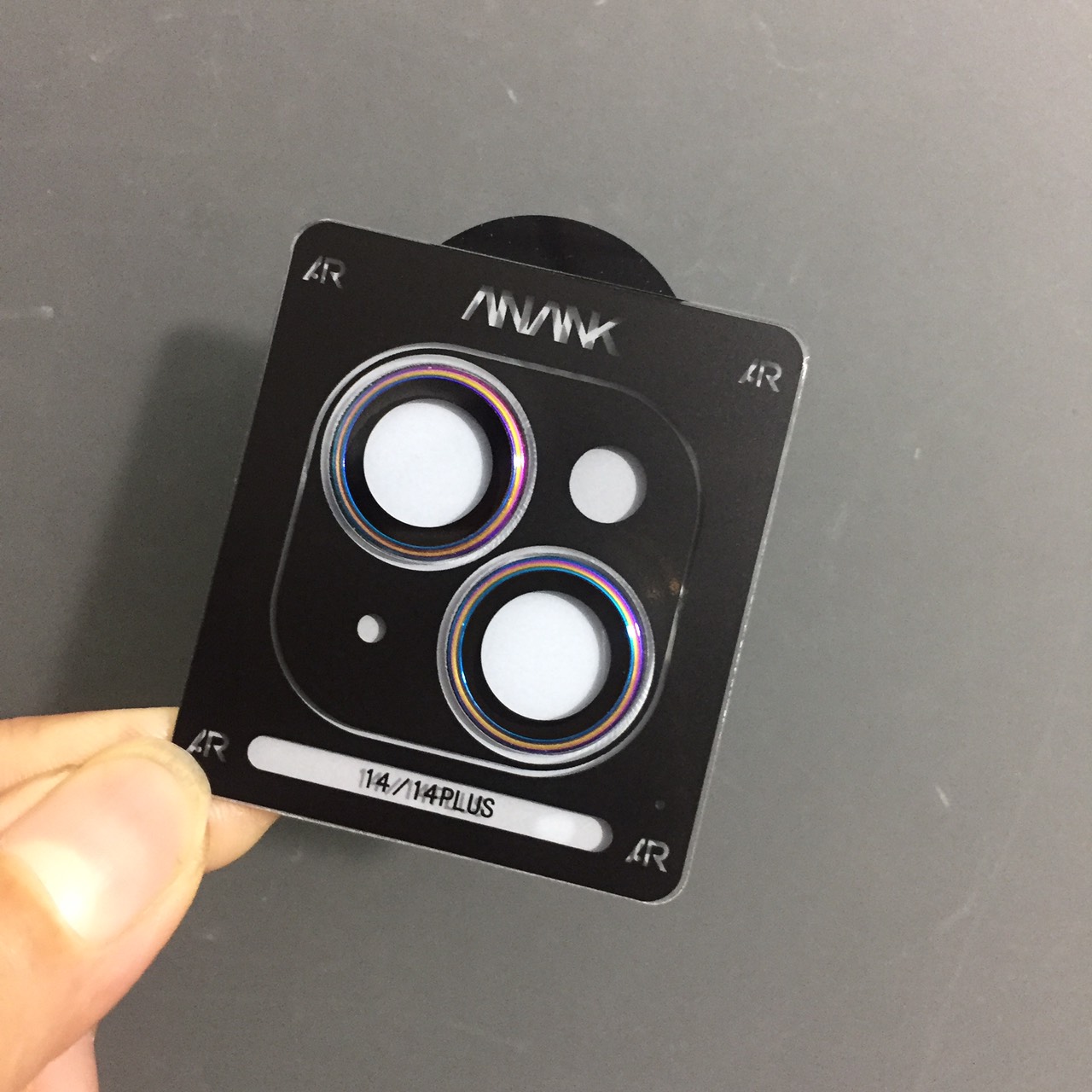 Cụm cường lực viền titan dán camera cho ip 14 / 14 plus ANANK AR _ Hàng chính hãng
