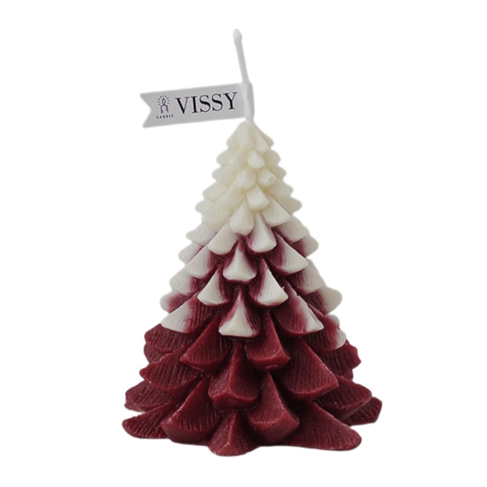 2PCS Christmas Tree Scented Candle Halloween Bar Home Decorative Photo Props