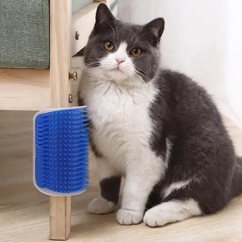Bàn chải gắn tường tự chải lông cho mèo - Giúp mèo thư giãn