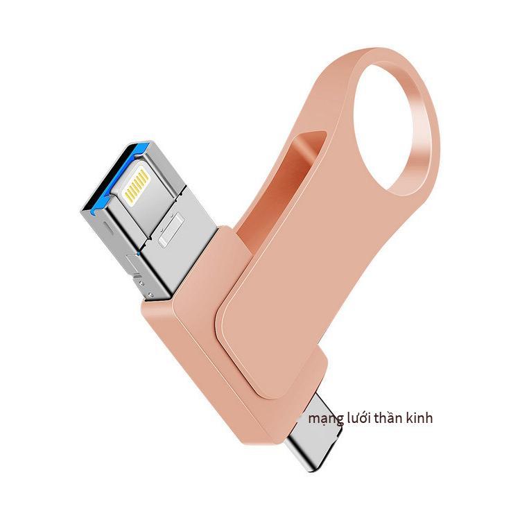 Giao hàng nhanh Điện thoại di động Pingguo Đĩa U Máy tính TYPE-C mã hóa vân tay ba trong một Đĩa U tốc độ cao LOGO tùy chỉnh
