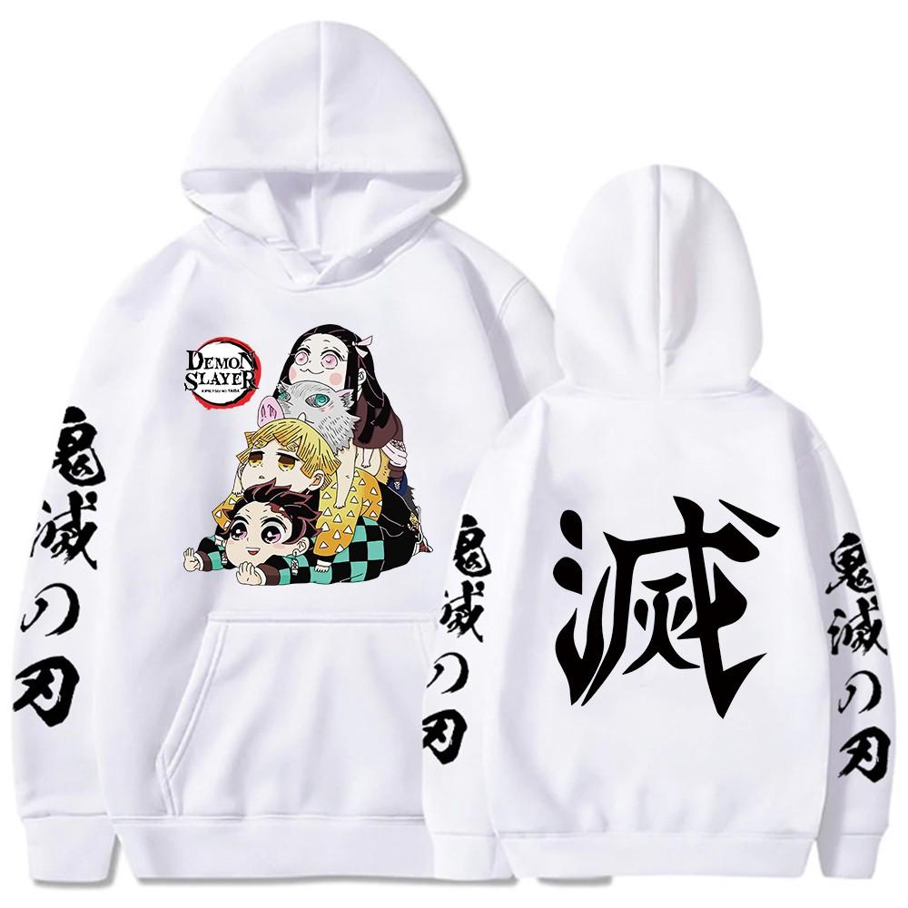 Áo Hoodie Demon Slayer Anime Áo Hoodie form rộng dài tay