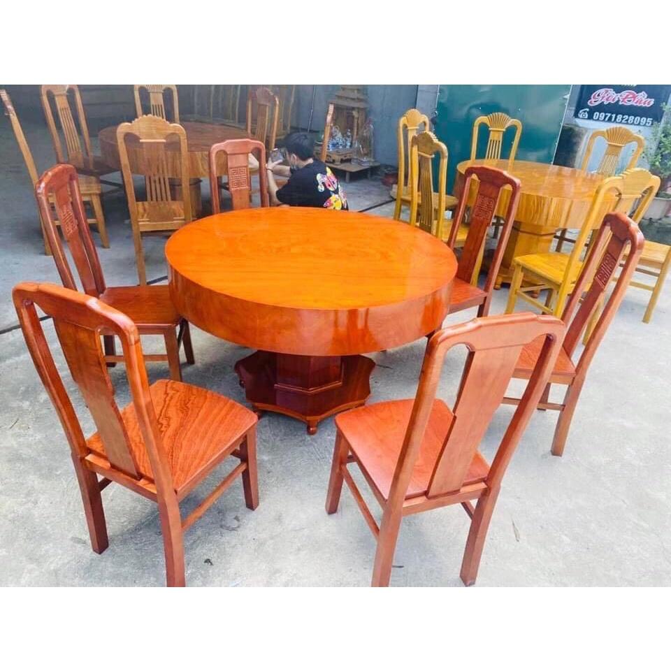 Bàn ăn hộp tròn 6 ghế