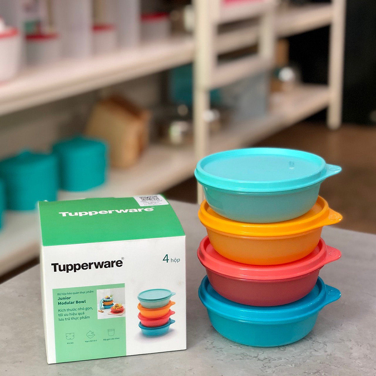 Bộ hộp bảo quản thực phẩm Junior Modular Bowl 300ml TUPPERWARE CHÍNH HÃNG