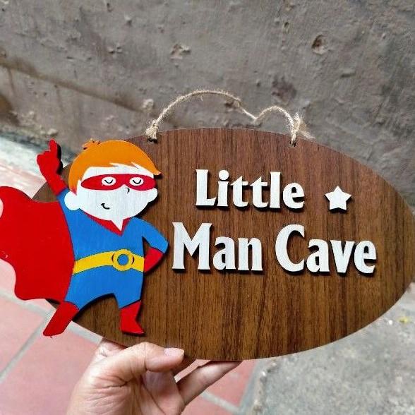 Bảng Gỗ Trang Trí Phòng Cho Bé ( Little Man Cave) Hàng Cao cấp Loại 1