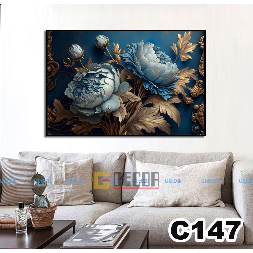 Tranh treo tường canvas 1 bức phong cách hiện đại Bắc Âu, tranh phong cảnh trang trí phòng khách, phòng ngủ, spa C145