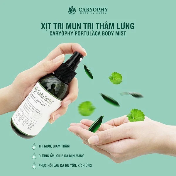 Xịt mụn lưng Caryophy portulaca body mist 3in1 150ml