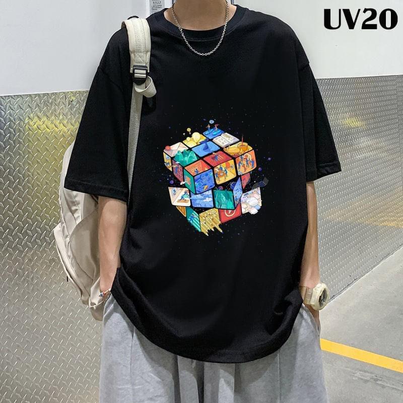ÁO THUN NAM NỮ UNISE cục rubik nhiều màu