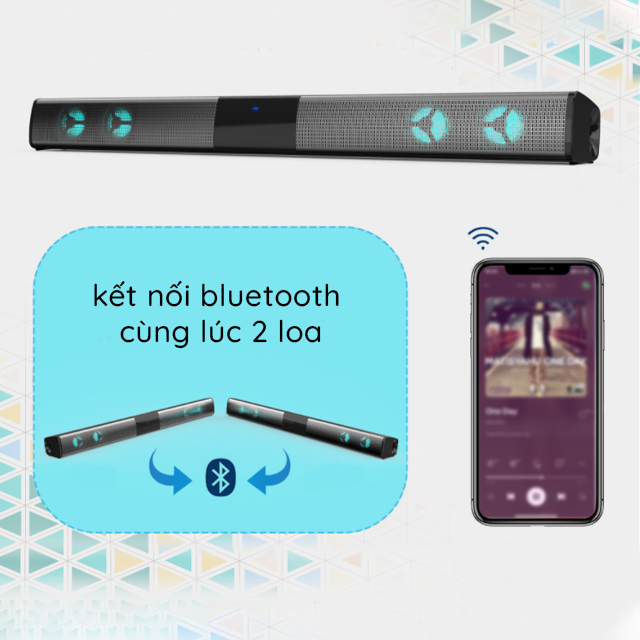 Loa Thanh Siêu Trầm Bluetooth Gaming Soundbar BS-28E Để Bàn Có Đèn Led RGB Dùng Cho Máy Vi Tính PC, Laptop, Tivi